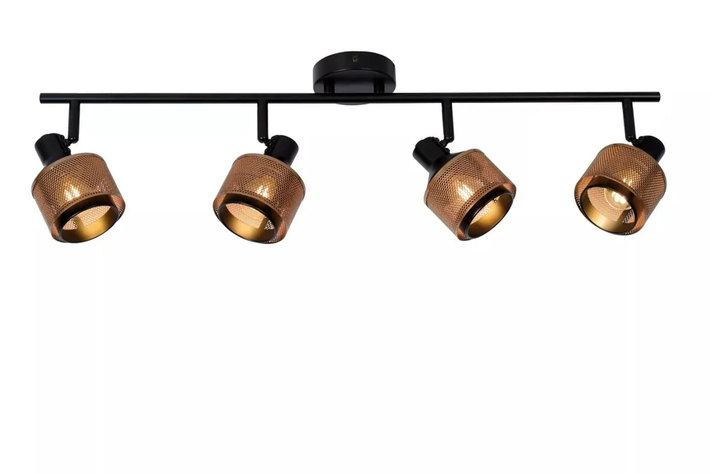 Deckenspot Bronze Schwarz 4-flmg 74 cm E14 beweglich Preisknaller