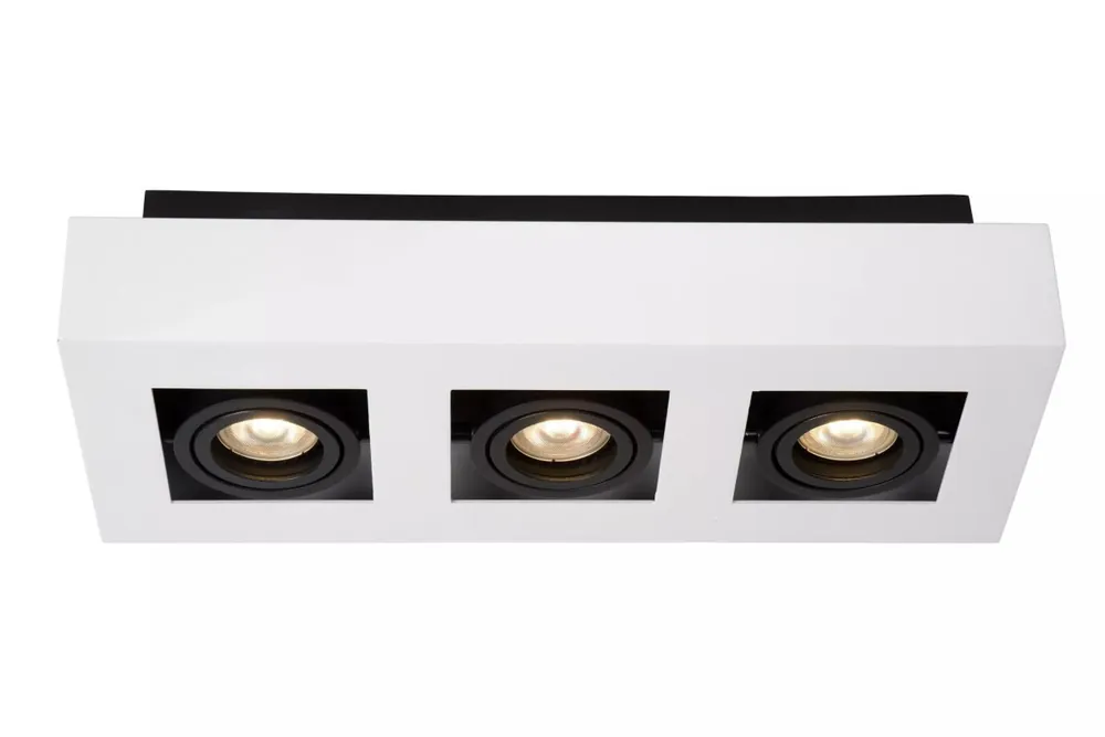 Rabatt Deckenstrahler Weiß Schwarz 36 cm GU10 3-flmg flexibel
