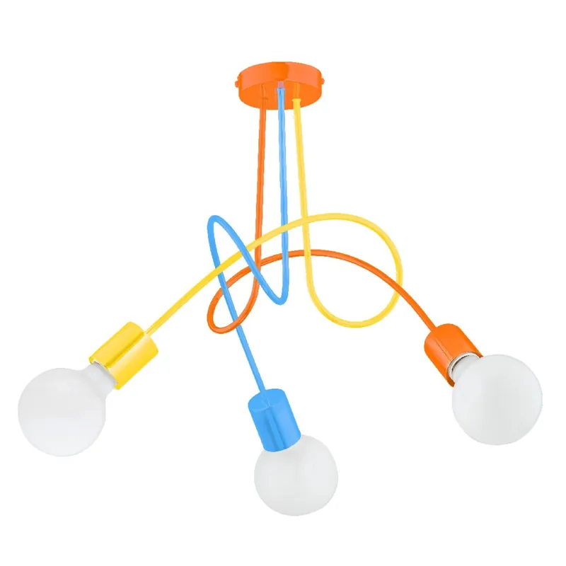 Deckenlampe Kinderzimmer 48 cm Bunt 3-flammig E27 Abverkauf