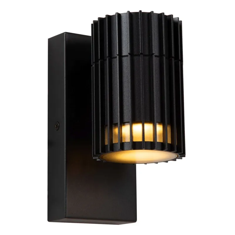 Wandlampe Schwarz GU10 L:11 cm modern edel rund Knallerangebot