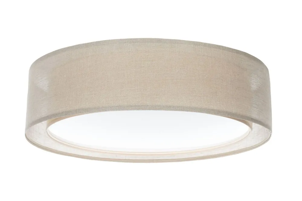 Runde Deckenlampe Stoff Braun E27 Ø60 cm blendarm Sofort Bestellen