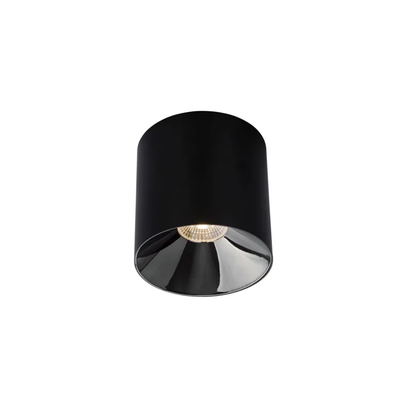 LED Aufbaustrahler Schwarz 4000 K B:13 cm rund Modern Schneller Versand