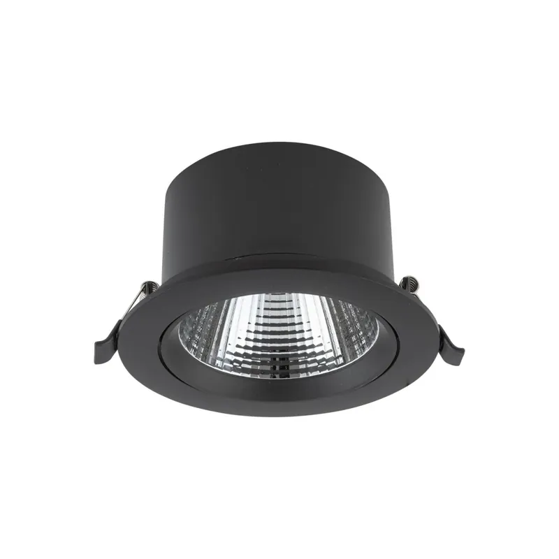 LED Einbauspot Schwarz Silber Ø14 cm 4000 K schwenkbar Abverkauf