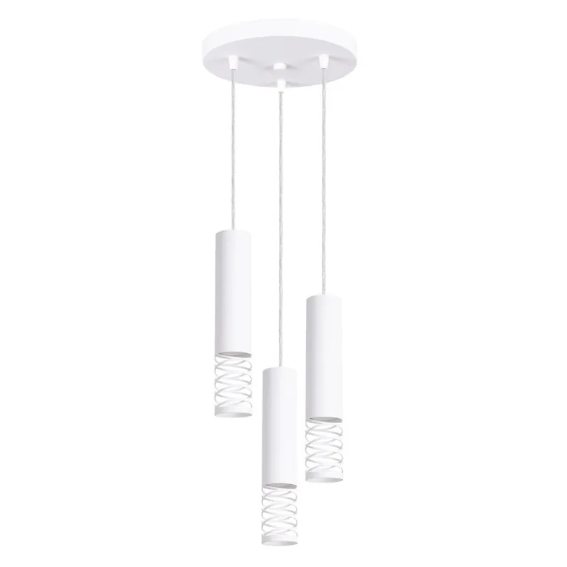 Pendelleuchte Weiß Stahl GU10 L:25 cm 3-flammig Knallerangebot