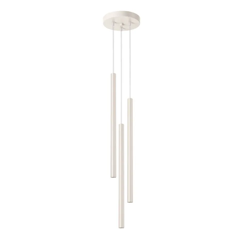 Runde Pendelleuchte Beige Stahl G9 L:19,5 cm 3-flammig Finale Aktion