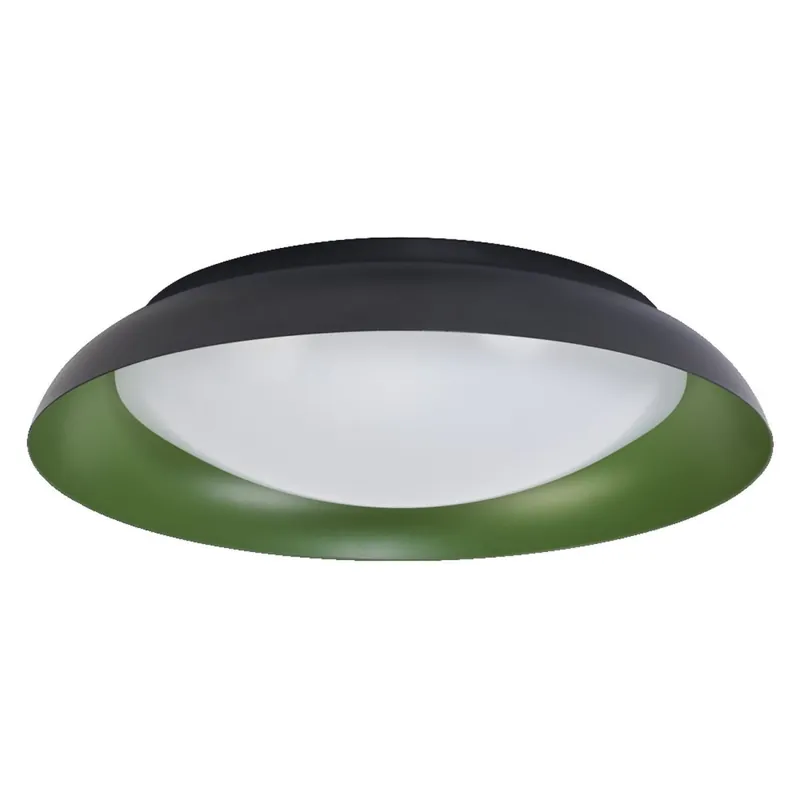 Super-Preis LED Deckenlampe Click-DIM Schwarz Grün 3000K rund Ø48cm