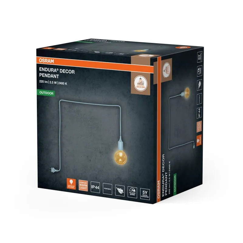 Pendelleuchte Blau Silikon IP44 E27 L:500 cm OSRAM Online Kaufen