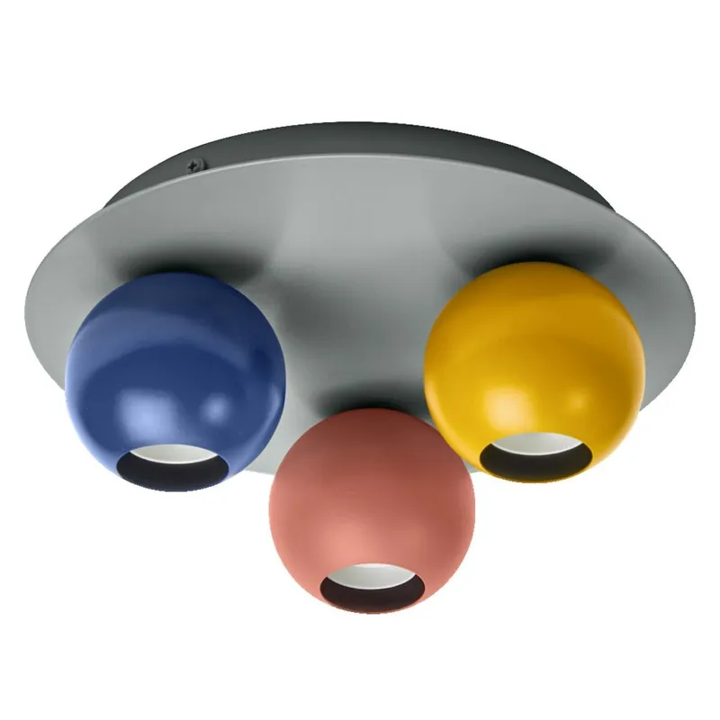 Deckenleuchte Blau Rosa Gelb B:25cm E27 3-flammig OSRAM Angebot