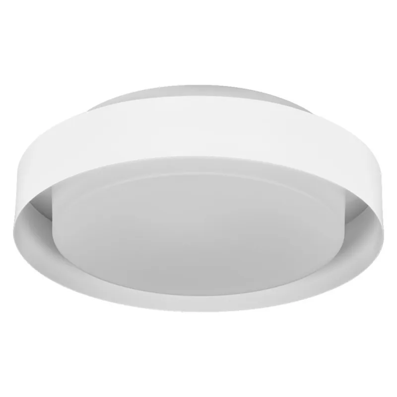 Deckenleuchte Weiß Glas Stahl E27 Ø29 cm rund OSRAM Sonderangebot