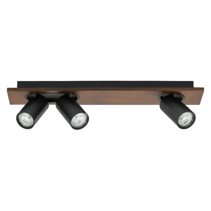 Rabatt Deckenspot verstellbar Schwarz Holz GU10 L:52 cm OSRAM