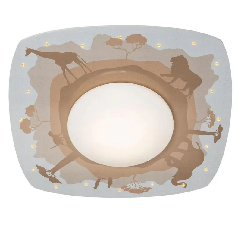 LED Deckenleuchte Kinderzimmer 56 cm breit Tiere 3000 K Preiswert