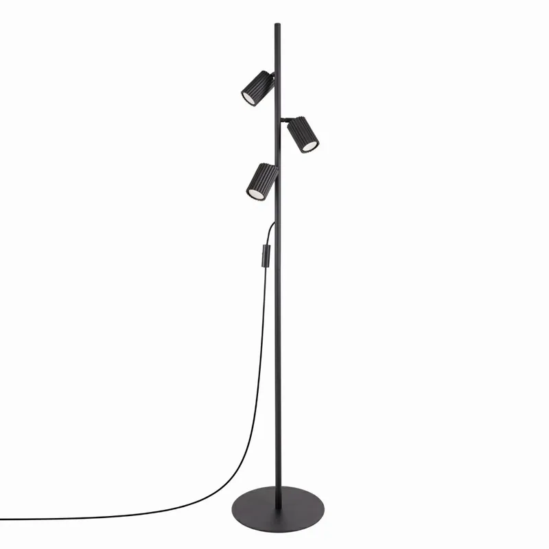 Stehlampe verstellbar Aluminium Schwarz GU10 H:155 cm Günstig