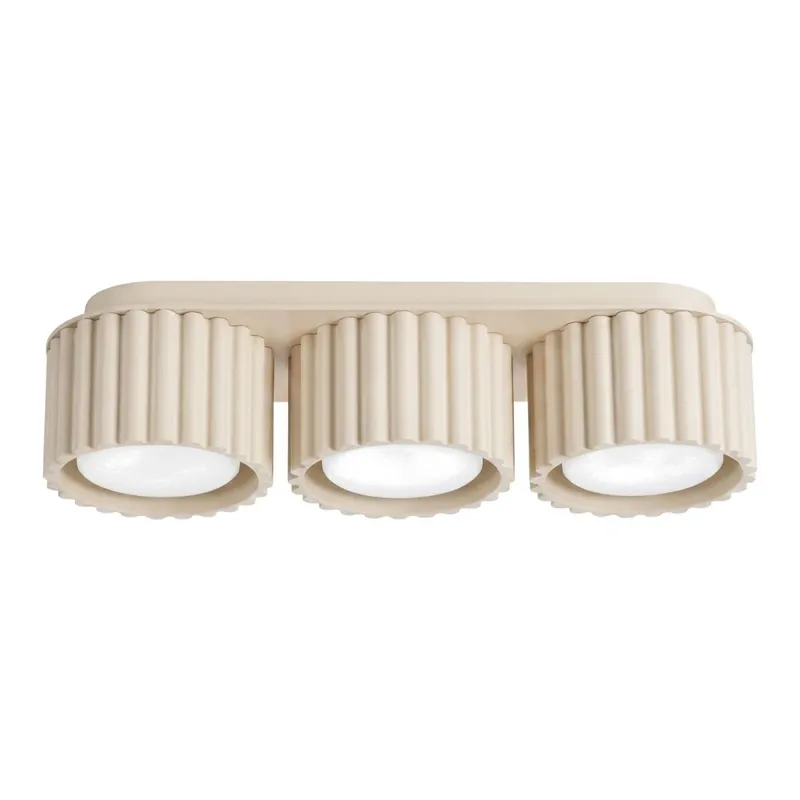 Beliebt Deckenlampe 3-flammig Aluminium Beige GX53 L:32,5 cm