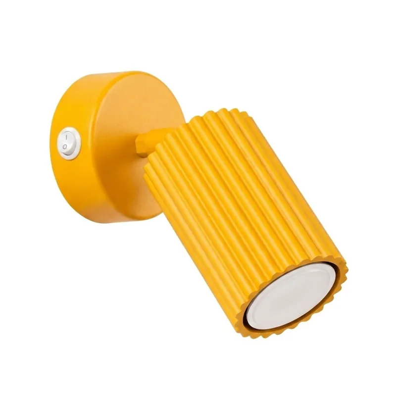 Wandspot schwenkbar Gelb GU10 H:16 cm Schalter Meistverkauft