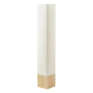 Stehlampe Holz Stoff 116 cm Hellbraun Weiß E27 eckig Saisonangebot
