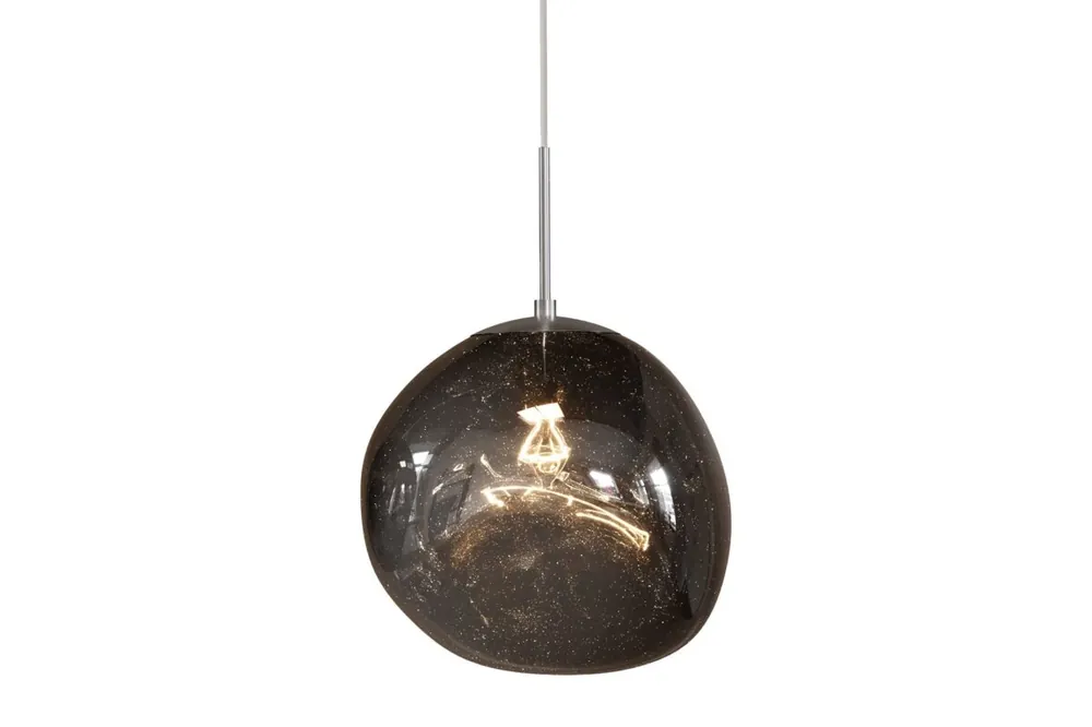 Saisonangebot Pendelleuchte Rauchglas B: 34 cm H: max. 170 cm Grau E27