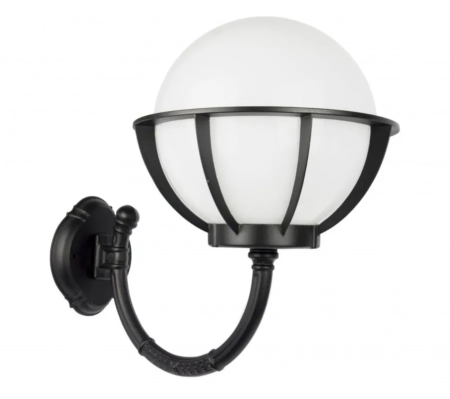 Letzte Chance Wandleuchte Schwarz Weiß E27 IP43 H:40 cm klassisch