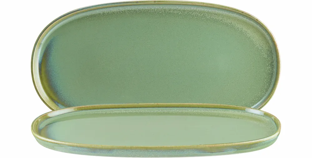 Preisknaller Platte oval Hygge 300 x 160 mm Sage