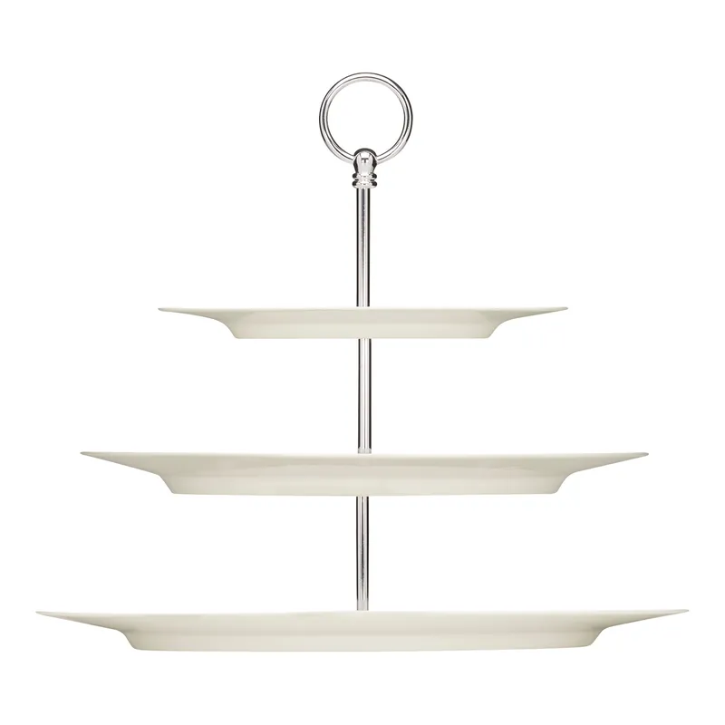 Etagere + Platte oval mit Fahne 3-fach 378 x 277 x 324 mm Rabatt