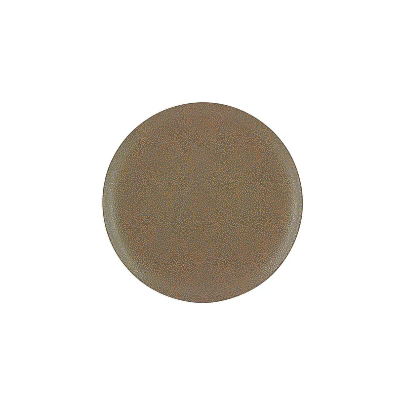 Solange Der Vorrat Reicht Coupteller flach rund 209 mm metallic gold