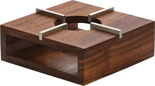 Stövchen Nussbaum 140 x 140 x 55 mm braun Flow & Serve Knallerangebot
