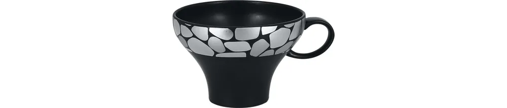 Cappuccinotasse 0,28 l silber / schwarz Günstig