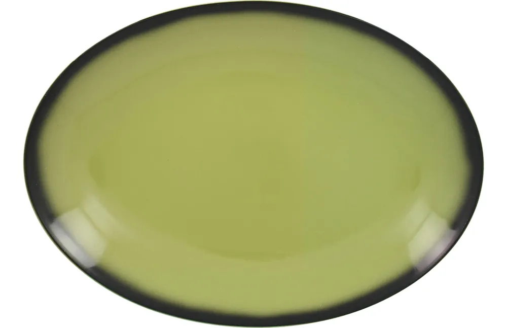 Platte oval 320 x 230 mm hellgrün Lea Knallerangebot