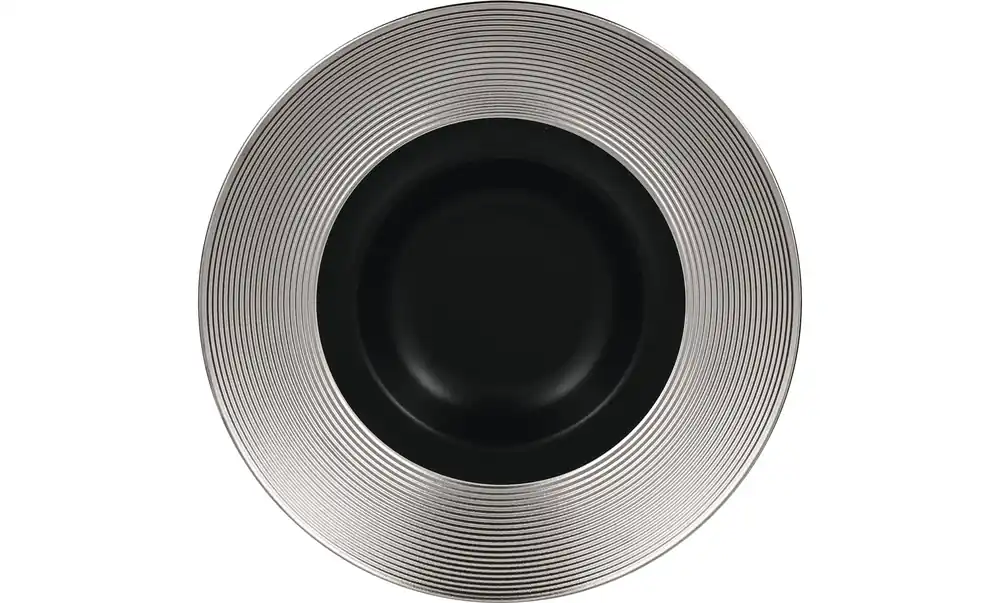 Gourmetteller tief 260 mm schwarz / silber Sonderangebot