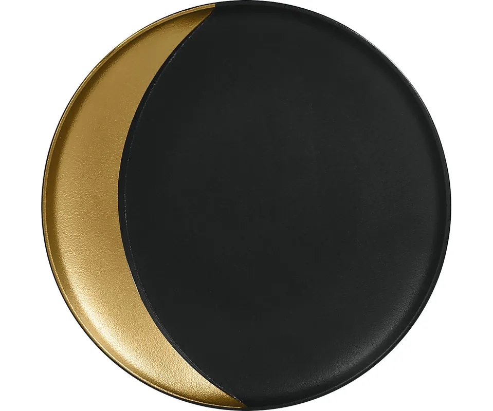 Aktuell Teller tief 270 mm black-gold Metalfusion