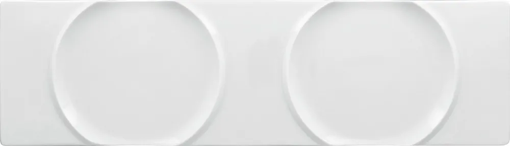 Sofort Bestellen Gourmetplatte für Bambusdämpfer + Cloche 410 x 120 mm plain-white