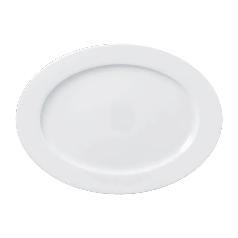 Platte oval 357 x 260 mm weiß Access Plus Preisknaller