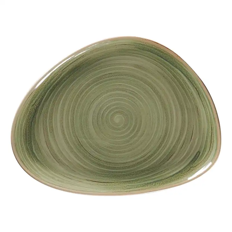 Teller flach organisch 326 x 250 mm emerald green Spot Emerald Green Aktuell