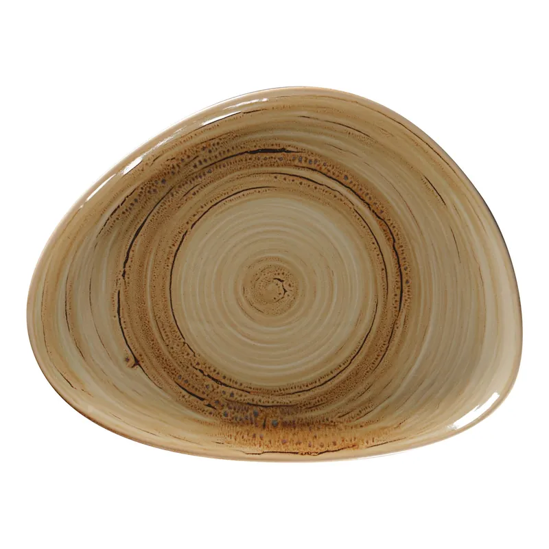 Teller flach organisch 326 x 250 mm garnet beige Spot Garnet Beige Sonderangebot