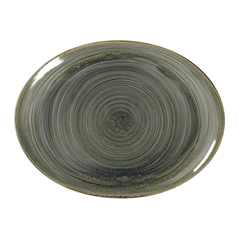 Direktkauf Platte oval 360 x 270 mm peridot green Spot Peridot Green