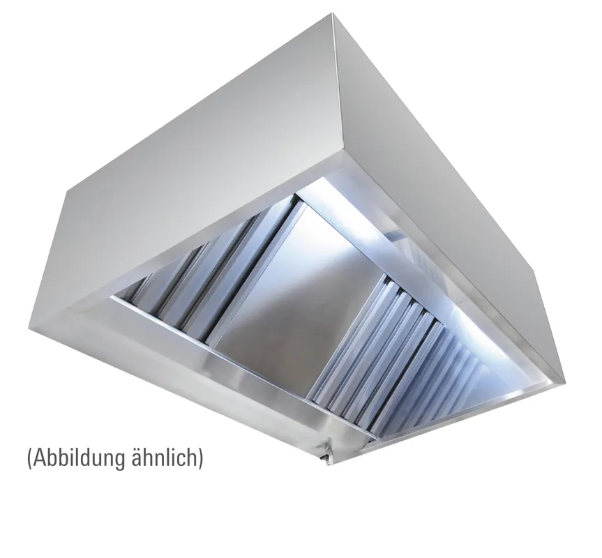 Wandhaube in Kastenform, 2400 x 1100 x 450 mm, Typ A Nur Heute