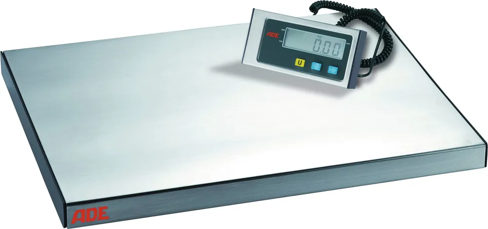 Elektronische Plattformwaage bis 60 kg Netz- und Batteriebet. 370 x 300 x 40 mm Must-Have