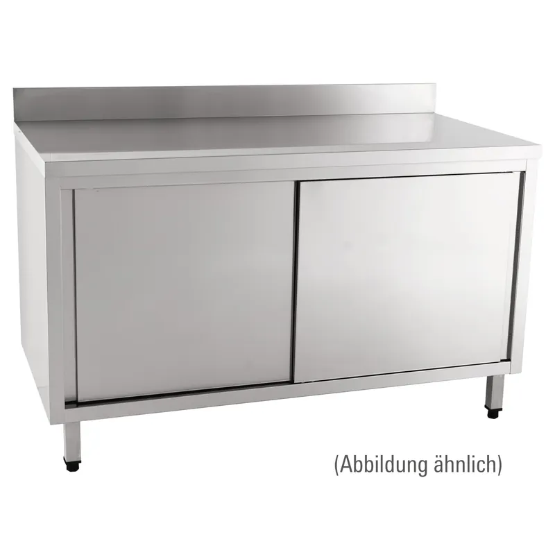 Geprüft Arbeitsschrank mit Schiebetüren mit 100 mm Aufkantung 1200 x 700 x 850 mm
