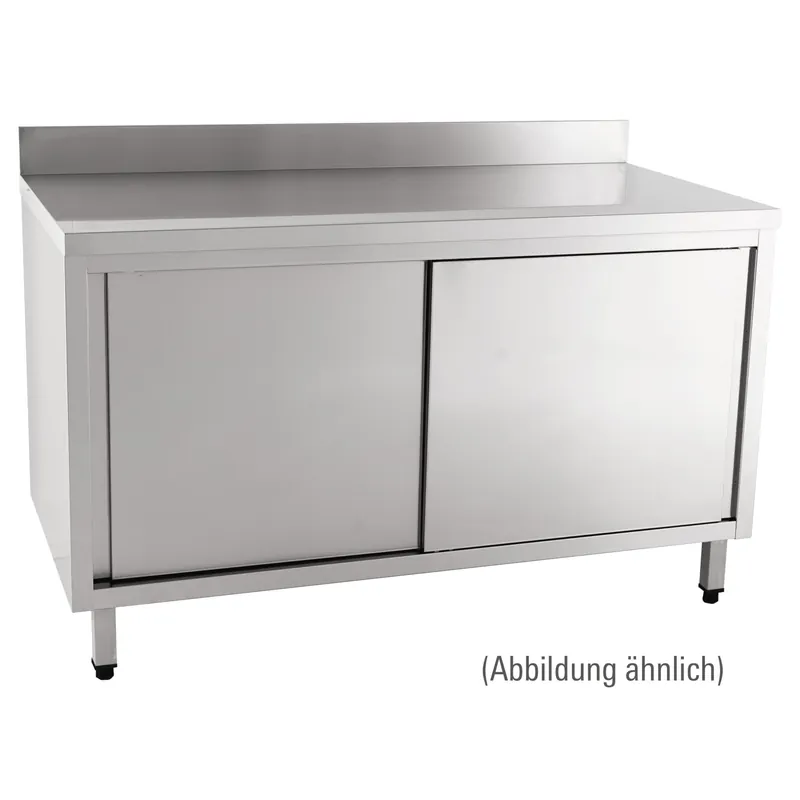 Arbeitsschrank mit Schiebetüren mit 100 mm Aufkantung 1600 x 700 x 850 mm Sofort Bestellen