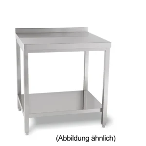 Arbeitstisch verschweißt mit Ablageboden mit 50 mm Aufkantung 2000 x 600 x 850 mm Schneller Versand