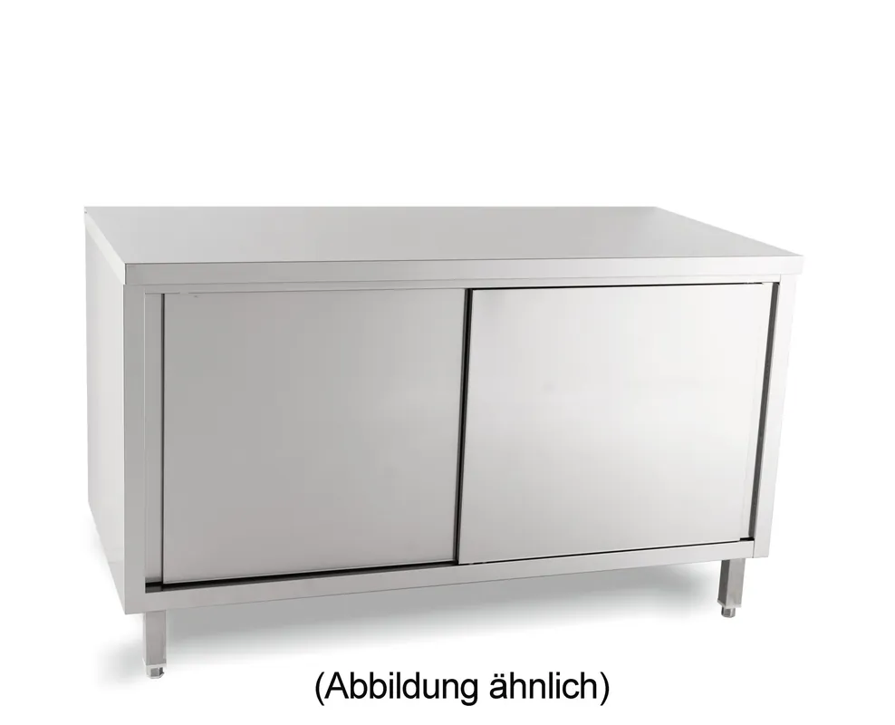Arbeitsschrank mit Schiebetüren ohne Aufkantung 1200 x 700 x 850 mm Markenprodukt