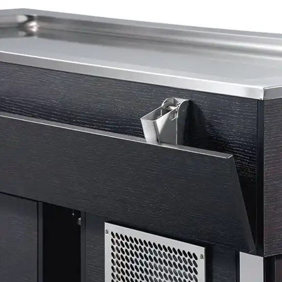 Top-Angebot Tablettrutsche Wenge kopfseitig für Büfetts mit Umluftkühlung