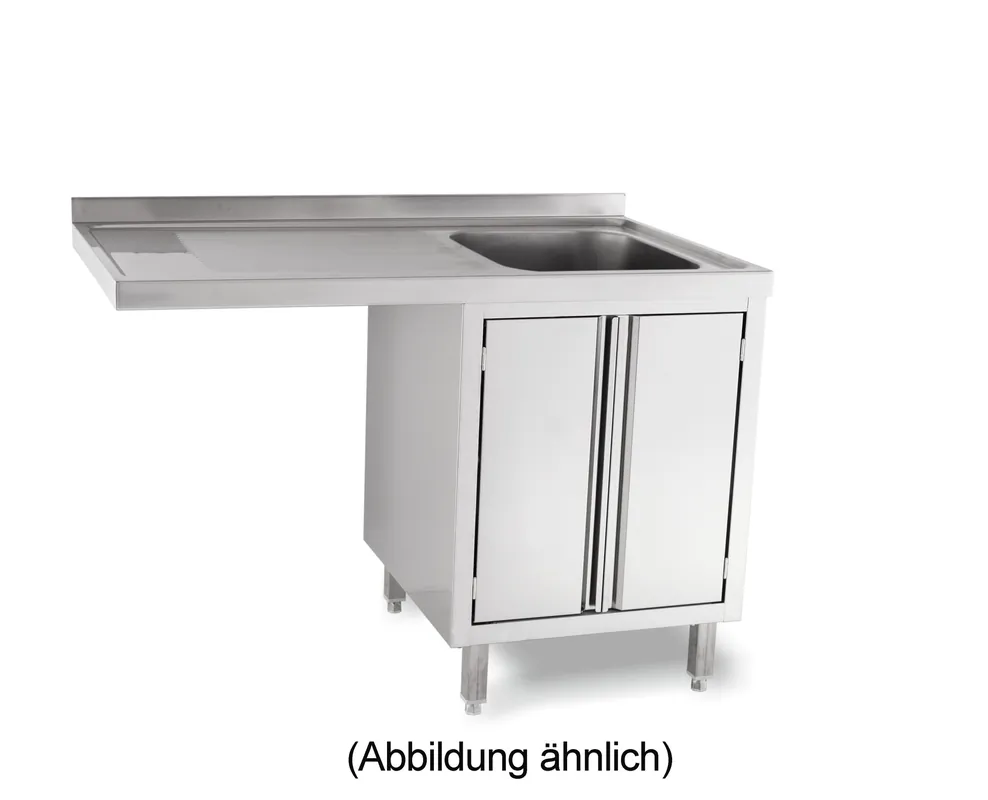 Neue Ware Spülcenterschrank für Spülmaschinen mit 50 mm Aufkantung Türen 2 Becken li.