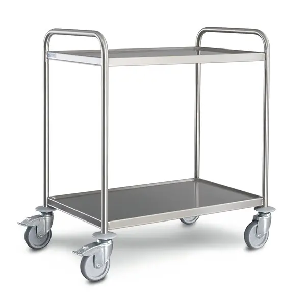 Servierwagen 2 Borde 800 x 500 mm, mit luftidentischen Rollen Preisreduziert