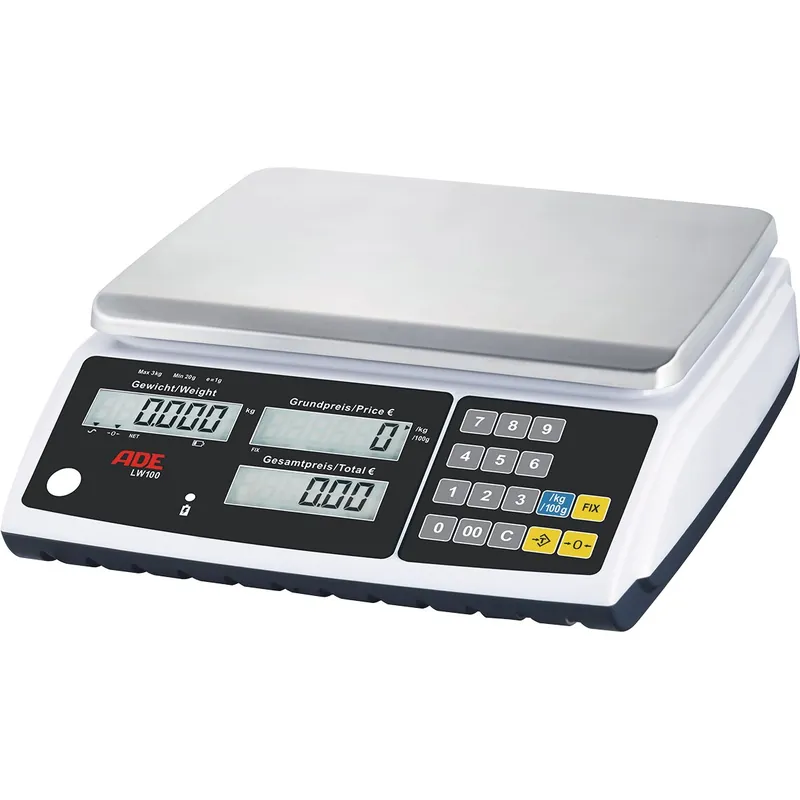 Knallerangebot Elektronische Ladenwaage bis 3 kg Netzbetrieb 285 x 310 x 115 mm / geeicht