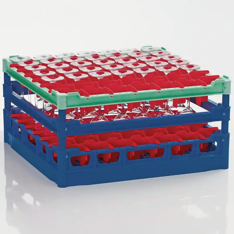 Gläserkorb Kunststoff für 49 Gläser / 500 x 500 mm / max. Glashöhe 210 mm grün Jetzt Bestellen