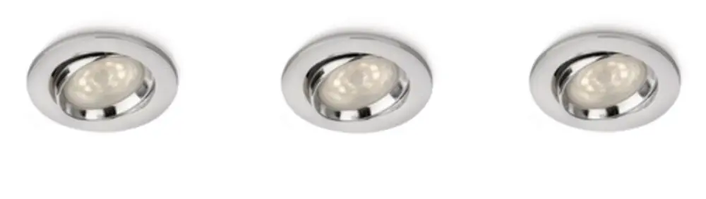Gediegener Einbauspot LED Chrom 3er Set Schnäppchen