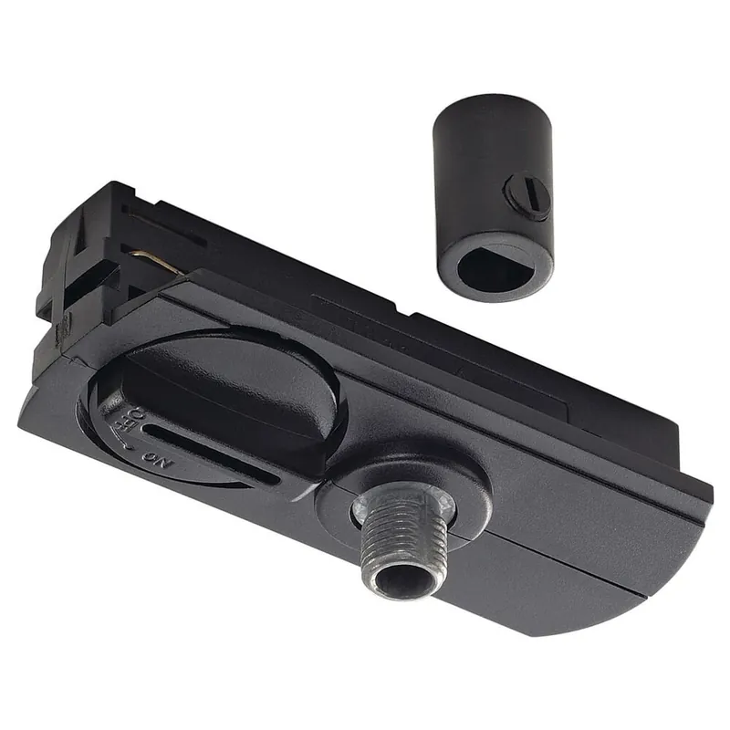 Markenware 1-Phasen Schienensystem, Pendelleuchten-Adapter, schwarz