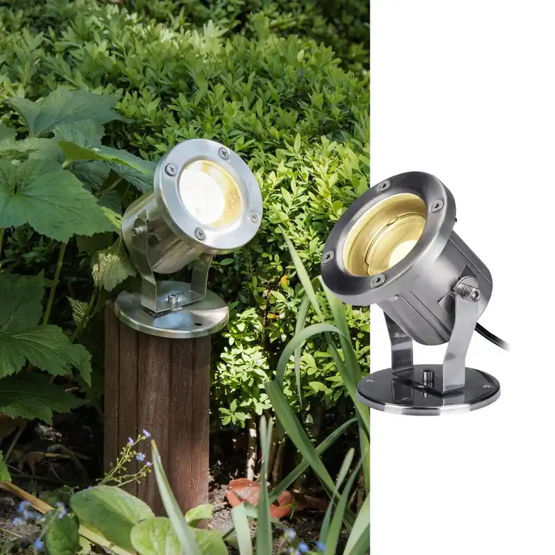LED Außenstrahler Nautilus Spike in Silber 9W 520lm IP55 Schnäppchen
