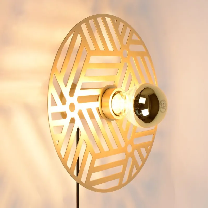 Finale Aktion Wandleuchte Olenna in Gold-matt E27