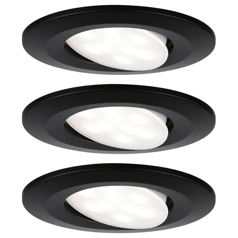 Preis Gesenkt Paulmann LED Einbaustrahler Calla in Schwarz-matt 3x 19,5W 1590lm IP65